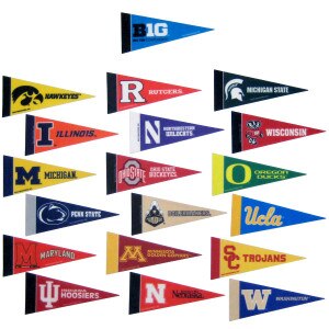 BIG10 mini pennants 18 teams and 1 conference pennant